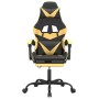Silla gaming giratoria reposapiés cuero sintético negro dorado von , Gaming-Stühle - Ref: Foro24-349557, Preis: 115,62 €, Rab...