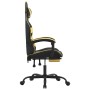 Silla gaming giratoria reposapiés cuero sintético negro dorado von , Gaming-Stühle - Ref: Foro24-349557, Preis: 115,62 €, Rab...