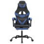 Silla gaming giratoria y reposapiés cuero sintético negro azul von , Gaming-Stühle - Ref: Foro24-349555, Preis: 118,83 €, Rab...