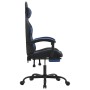 Silla gaming giratoria y reposapiés cuero sintético negro azul von , Gaming-Stühle - Ref: Foro24-349555, Preis: 118,83 €, Rab...