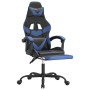 Silla gaming giratoria y reposapiés cuero sintético negro azul von , Gaming-Stühle - Ref: Foro24-349555, Preis: 118,83 €, Rab...