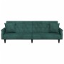 Sofá cama con reposabrazos terciopelo verde oscuro de , Sofás - Ref: Foro24-351946, Precio: 319,29 €, Descuento: %