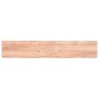 Estante pared madera roble tratada marrón claro 220x40x(2-6) cm de , Estantes y estanterías - Ref: Foro24-363735, Precio: 109...