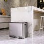 EKO Cubo de pedal EcoCasa 3x15 L plateado mate von , Abfallbehälter - Ref: Foro24-440011, Preis: 133,85 €, Rabatt: %