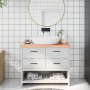 Encimera baño madera maciza tratada marrón claro 100x30x(2-6)cm by , Countertops - Ref: Foro24-3156127, Price: 62,96 €, Disco...