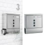 HI Buzón con compartimento de periódicos acero inox 30,5x9,6x33,5 cm von , Briefschlitze - Ref: Foro24-445595, Preis: 39,08 €...
