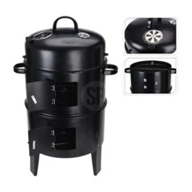 ProGarden Barbacoa de carbón con chimenea y 2 parrillas negro von , Grillen - Ref: Foro24-445901, Preis: 82,78 €, Rabatt: %