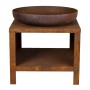 Esschert Design Brasero con almacenaje para leña color oxidado 62 cm by , Chimneys - Ref: Foro24-444907, Price: 373,96 €, Dis...