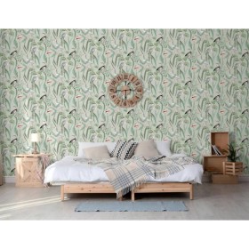 DUTCH WALLCOVERINGS Papel pintado Flamingo verde menta by , Painted paper - Ref: Foro24-442564, Price: 35,66 €, Discount: %