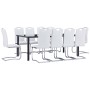 Juego de comedor 11 piezas cuero sintético blanco von , Möbelsets für Küchen und Esszimmer - Ref: Foro24-3053169, Preis: 985,...