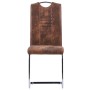 Juego de comedor 9 piezas piel de ante artificial marrón von , Möbelsets für Küchen und Esszimmer - Ref: Foro24-3053174, Prei...