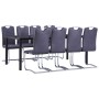 Juego de comedor 9 piezas piel de ante artificial gris von , Möbelsets für Küchen und Esszimmer - Ref: Foro24-3053176, Preis:...