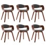 Sillas de comedor 6 unidades madera curvada y tela gris de , Sillas de comedor - Ref: Foro24-3054821, Precio: 1,00 €, Descuen...