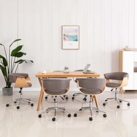 Sillas de comedor giratorias 6 unidades tela color gris taupe de , Sillas de comedor - Ref: Foro24-3054889, Precio: 979,60 €,...