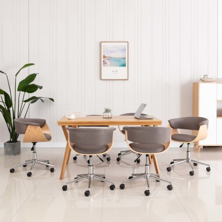 Sillas de comedor giratorias 6 unidades tela color gris taupe von , Essstühle - Ref: Foro24-3054889, Preis: 979,60 €, Rabatt: %