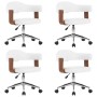 Sillas de comedor giratorias 4 uds madera curvada cuero blanco von , Essstühle - Ref: Foro24-3054894, Preis: 575,55 €, Rabatt: %