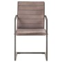 Sillas voladizas de comedor 6 unidades cuero auténtico marrón de , Sillas de comedor - Ref: Foro24-3059806, Precio: 882,66 €,...