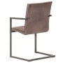 Sillas voladizas de comedor 6 unidades cuero auténtico marrón de , Sillas de comedor - Ref: Foro24-3059806, Precio: 882,66 €,...