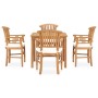 Set de comedor de jardín 5 pzas y cojines madera maciza de teca de , Conjuntos de jardín - Ref: Foro24-3060011, Precio: 809,7...