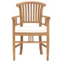 Set de comedor de jardín 5 pzas y cojines madera maciza de teca de , Conjuntos de jardín - Ref: Foro24-3060011, Precio: 809,7...