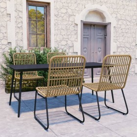 Juego de comedor para jardín 5 piezas ratán sintético y vidrio de , Conjuntos de jardín - Ref: Foro24-3060233, Precio: 631,95...