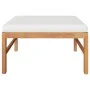 Reposapiés con cojín crema madera maciza de teca by vidaXL, Modular outdoor sofas - Ref: Foro24-316106, Price: 84,65 €, Disco...