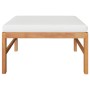 Reposapiés con cojín crema madera maciza de teca von vidaXL, Modulare Sofas für den Außenbereich - Ref: Foro24-316106, Preis:...