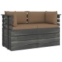 Sofá de palets de jardín 2 plazas y cojines madera maciza pino by , Garden sets - Ref: Foro24-3061739, Price: 232,32 €, Disco...