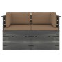 Sofá de palets de jardín 2 plazas y cojines madera maciza pino by , Garden sets - Ref: Foro24-3061739, Price: 232,32 €, Disco...