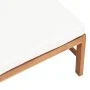 Reposapiés con cojín crema madera maciza de teca by vidaXL, Modular outdoor sofas - Ref: Foro24-316106, Price: 84,65 €, Disco...