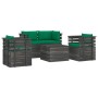 Muebles de palés de jardín 5 piezas cojines madera maciza pino de , Conjuntos de jardín - Ref: Foro24-3061820, Precio: 498,57 €