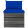 Muebles de palets de jardín 6 piezas cojines madera maciza pino de , Conjuntos de jardín - Ref: Foro24-3061897, Precio: 581,66 €