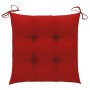 Silla mecedora de madera maciza de teca con cojín rojo von , Gartenstühle - Ref: Foro24-3062778, Preis: 162,81 €, Rabatt: %
