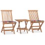 Set comedor de jardín plegable 3 piezas madera de teca cojines von , Gartensets - Ref: Foro24-3063211, Preis: 164,61 €, Rabat...