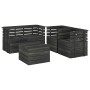 Muebles palets de jardín 5 pzas madera maciza pino gris oscuro de , Conjuntos de jardín - Ref: Foro24-3063742, Precio: 405,85 €