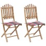 Sillas de jardín plegables 2 unidades bambú con cojines von , Gartenstühle - Ref: Foro24-3064000, Preis: 111,10 €, Rabatt: %