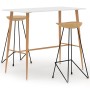 Juego de mesa alta y taburetes de bar de 3 piezas blanco by , Furniture sets for kitchens and dining rooms - Ref: Foro24-3057...