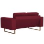 Sofá de 2 plazas de tela color vino tinto von , Sofas - Ref: Foro24-281393, Preis: 394,18 €, Rabatt: %