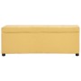 Banco con espacio de almacenaje 116 cm poliéster amarillo by , Benches for halls and storage - Ref: Foro24-281324, Price: 172...