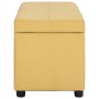 Banco con espacio de almacenaje 116 cm poliéster amarillo by , Benches for halls and storage - Ref: Foro24-281324, Price: 172...