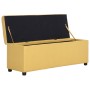 Banco con espacio de almacenaje 116 cm poliéster amarillo by , Benches for halls and storage - Ref: Foro24-281324, Price: 172...
