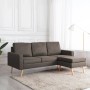 Sofá de 3 plazas con reposapiés de tela gris taupe von , Sofas - Ref: Foro24-288731, Preis: 444,20 €, Rabatt: %