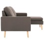 Sofá de 3 plazas con reposapiés de tela gris taupe von , Sofas - Ref: Foro24-288731, Preis: 444,20 €, Rabatt: %