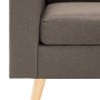 Sofá de 3 plazas con reposapiés de tela gris taupe von , Sofas - Ref: Foro24-288731, Preis: 444,20 €, Rabatt: %