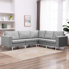 Juego de sofás de 5 piezas tela gris claro by , Sofas - Ref: Foro24-287190, Price: 611,29 €, Discount: %