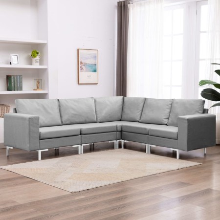 Juego de sofás de 5 piezas tela gris claro von , Sofas - Ref: Foro24-287190, Preis: 611,29 €, Rabatt: %