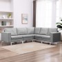 Juego de sofás de 5 piezas tela gris claro von , Sofas - Ref: Foro24-287190, Preis: 611,29 €, Rabatt: %