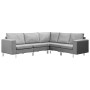 Juego de sofás de 5 piezas tela gris claro von , Sofas - Ref: Foro24-287190, Preis: 611,29 €, Rabatt: %