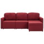 Sofá cama modular de 3 plazas tela color vino tinto de , Sofás - Ref: Foro24-288790, Precio: 459,72 €