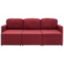 Sofá cama modular de 3 plazas tela color vino tinto von , Sofas - Ref: Foro24-288790, Preis: 453,74 €, Rabatt: %
